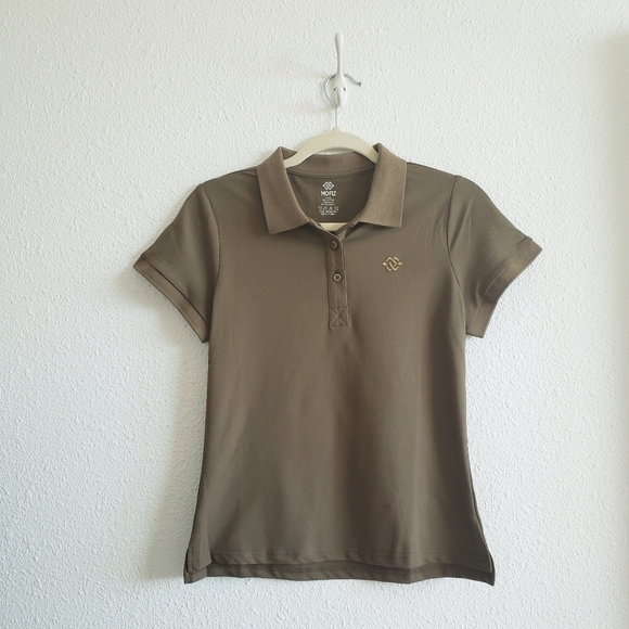 Mofiz Tops - MOFIZ Nwot Womens Khaki Sport Golf Polo Shortslerve Shirt